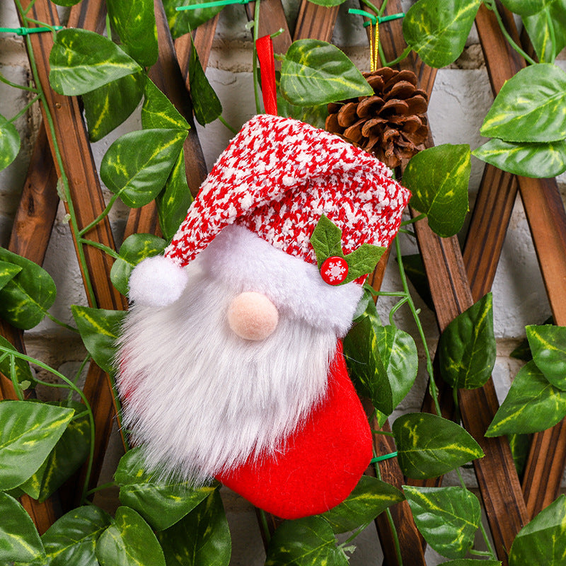 Wholesale Creative Plush Christmas Stockings Candy Bags Christmas Decoration Supplies